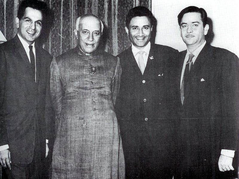 Raj+Kapoor%252C+Dilip+Kumar+and+Dev+Anand+with+Prime+Minister+Jawaharlal+Nehru+-+1950%2527s.jpg