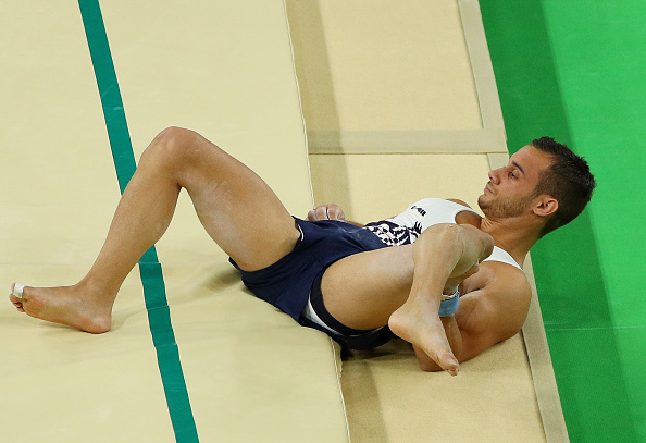 samir-ait-said-of-france-breaks-his-leg-while-competing-on-the-vault-picture-id586432636